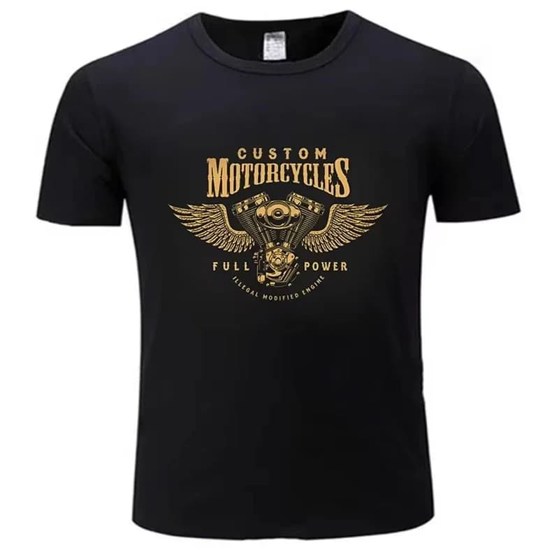 Davidson T Shirt 2026 New Motorcycle Engine Graphic 100% Cotton Men Women Unisex Oversized Heavyweight Biker Streetwear Tops