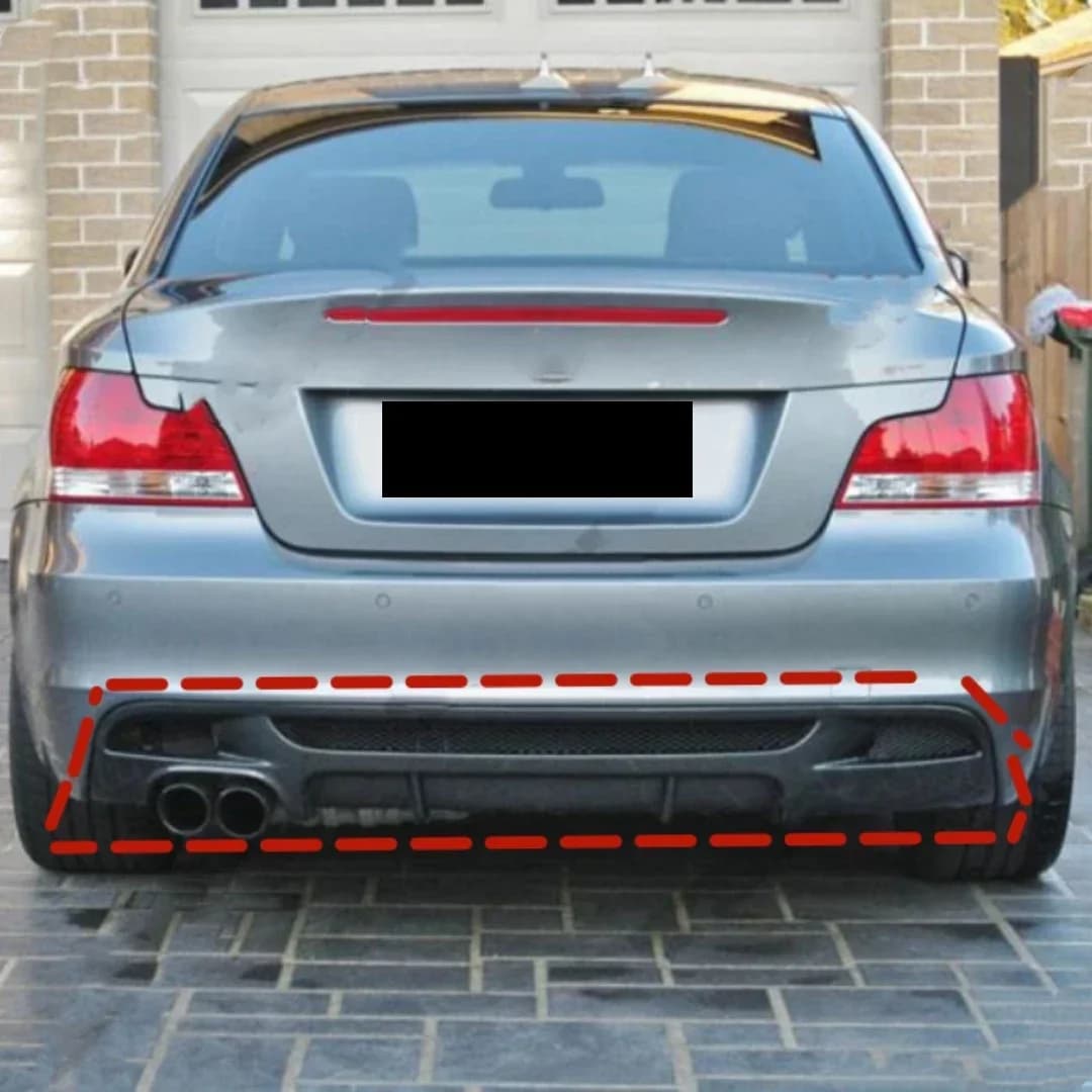 For 1 series E82 M-tech 135i 120i 2007 2008 2010-13 convert Auto Accessories Body Kit Carbon Fiber Rear Lip assembly - image 4