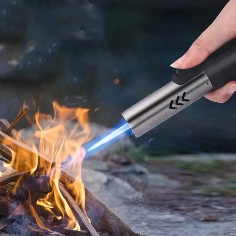 HONEST New Metal Windproof Direct Flame Gas Lighter Portable Turbo Torch Igniter Kitchen Outdoor Camping BBQ Lighter - image 5