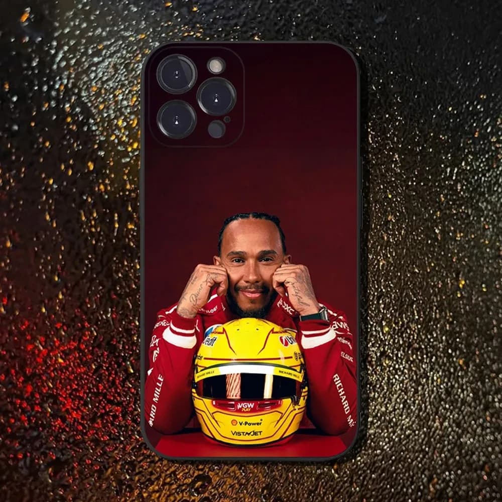 44 L-Lewis Hamilton Phone Case For iPhone 16,15,14,13,12,11 Plus,Pro Max,XS,X,XR,SE,Mini,8,7,Soft Silicone Black Cover - image 5