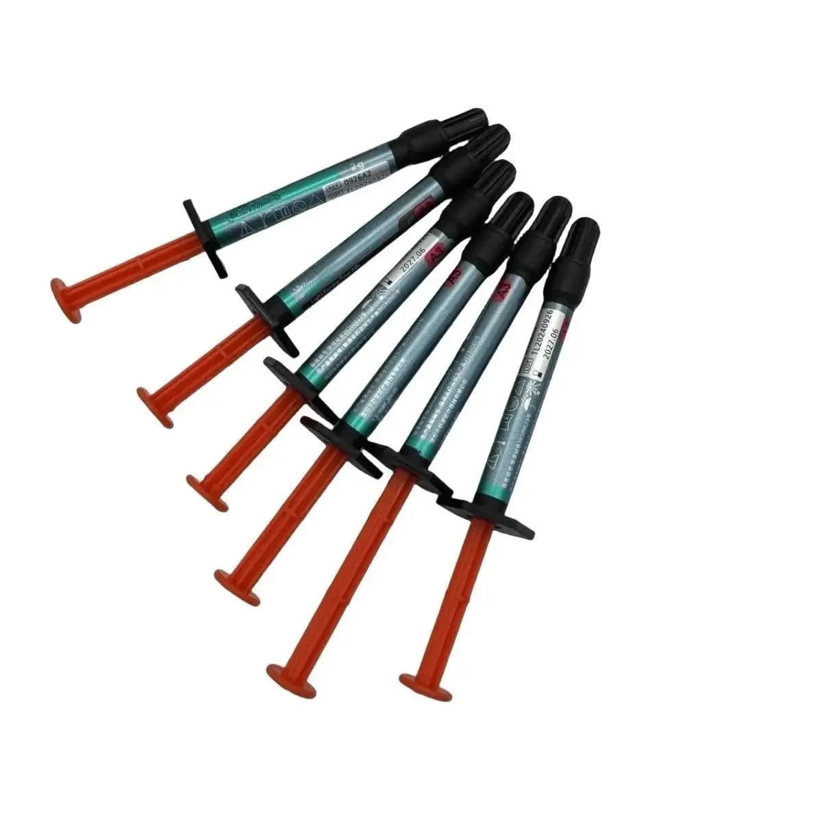 2g /PCS dental filling material UV cured flowing resin laboratory equipment tool A1 A2 A3 Nano Mixed Dentin Repair Permanent Gap