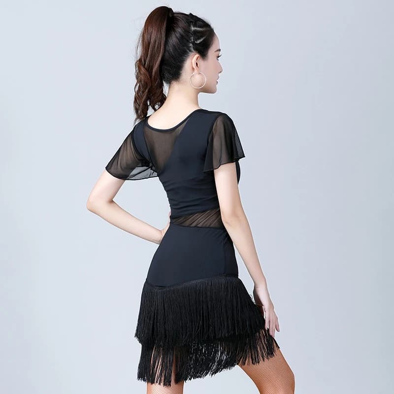 New Women Latin Dance Costumes Sexy Modern Dance Dress Party Dancing Dresses Fringe Tassel Dress Training Latin Dress For Women - image 5