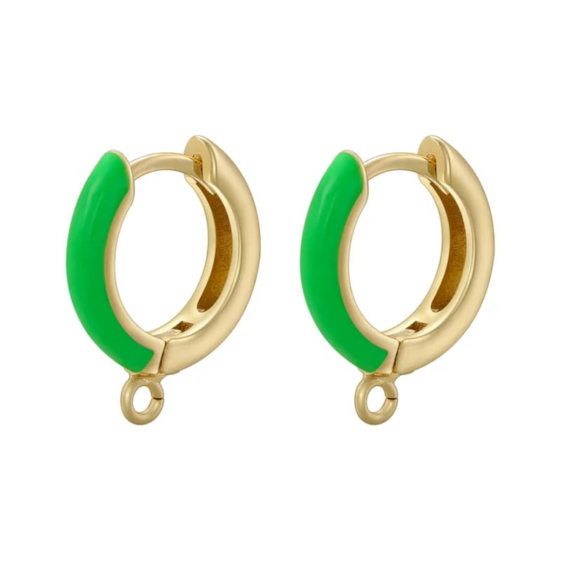ZHUKOU enamel earrings hooks for Jewelry making 7 colors candy earrings clasp hook Jewelry accessories supplies wholesale VE1176 - image 6