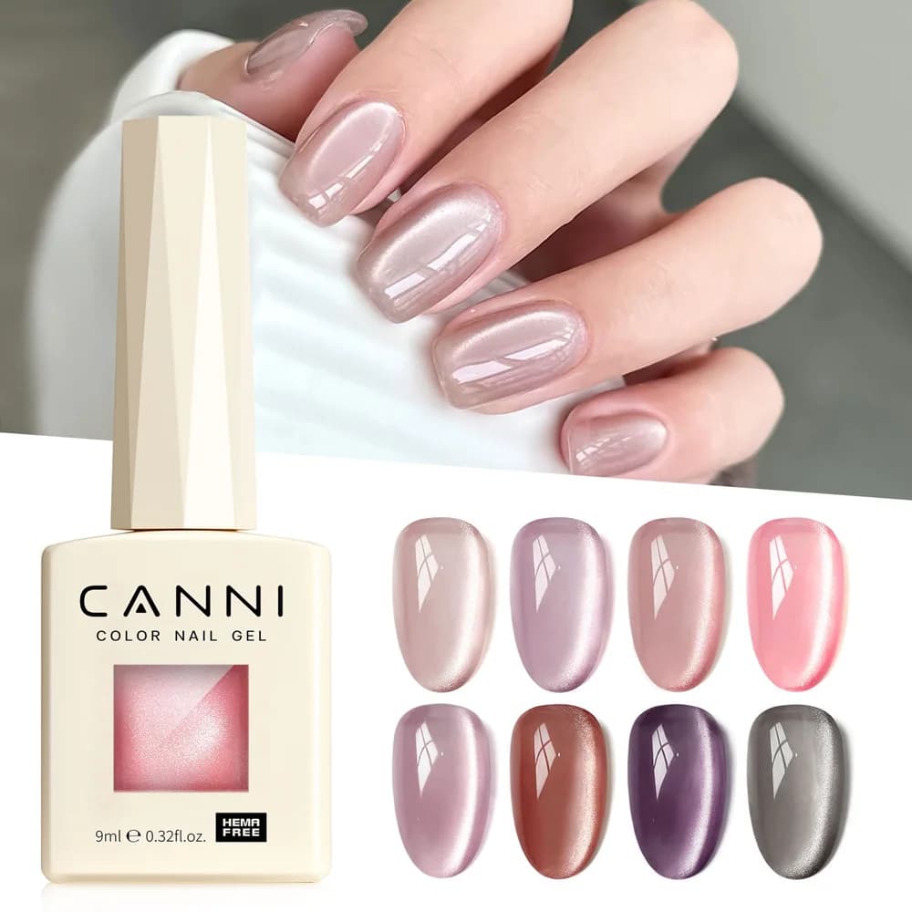 CANNI HEMA FREE TPO FREEGel Nail Polish Kit Jelly Pink Nude Collection Gorgeous Color Full Coverage Soak Off UV LED Gel Gift kit - image 6