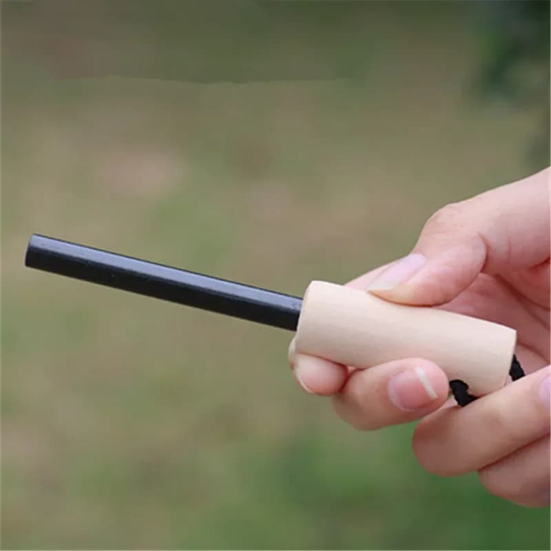 Portable outdoor flint, equipped with outdoor survival tools such as magnesium sticks, firearms, wooden handles, and flint stick - image 6