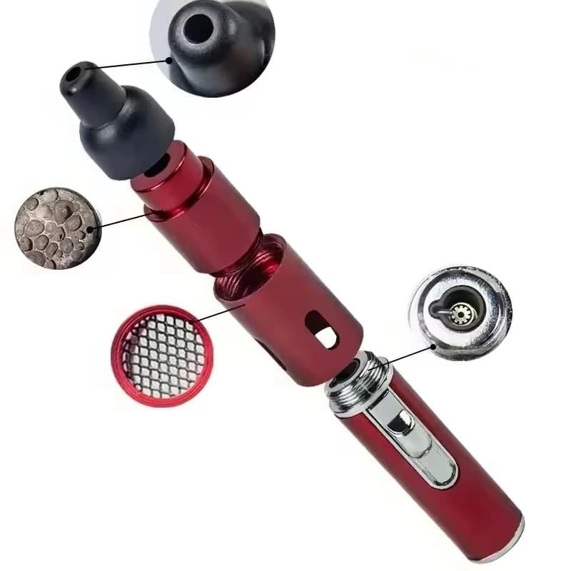 Hot Selling Aromatherapy Lighter Portable Mini Metal Pipe with Volcanic Stone - image 5