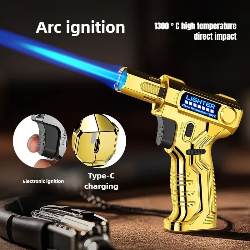 New High-power Spray Gun Gas Lighter Windproof and Refillable Suitable for BBQ Cigar Kitchen Baking and Ignition Tools - image 4