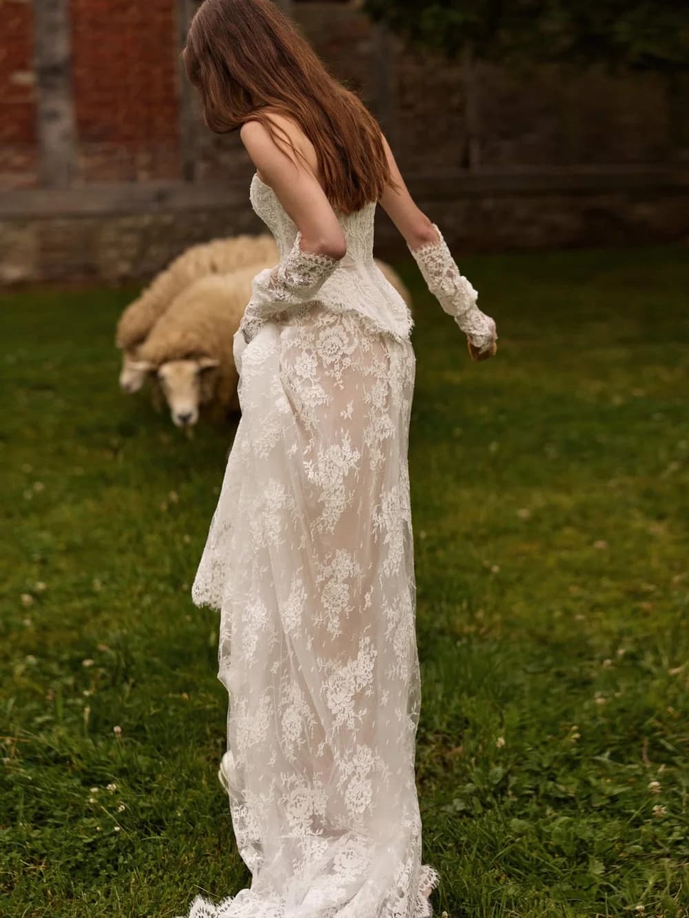 With Corset Lace Long Wedding Dress Without Gloves Dreamy Off Shoulder A-line Bridal Gown Customized Vintage Dresses For Bride - image 3