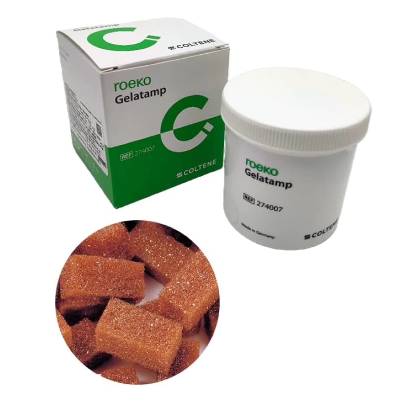 Coltene Reoko Gelatamp Dental Comprecap Haemostatic Gelatine Sponge with Colloid Silver 14*7*7mm Haemostatic Sponge