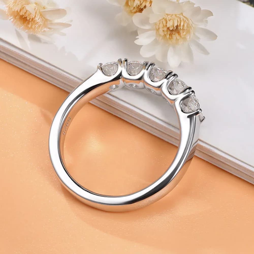 M-JAJA 3.5mm Moissanite Ring for Women S925 Sterling Silve D Color VVS1 Diamond Couple Promise Rings Wedding Band Fine Jewelry - image 6
