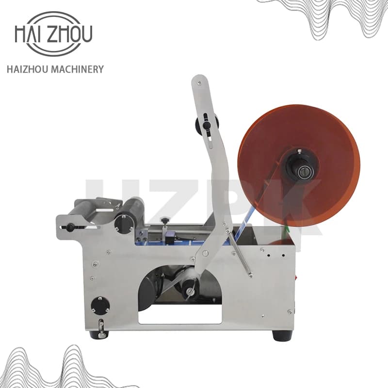 HAIZHOU Semi-automatic Stainless Steel Round Bottle Labeling Machine Small Packing Machinery Direct Industry MT-50S - image 3