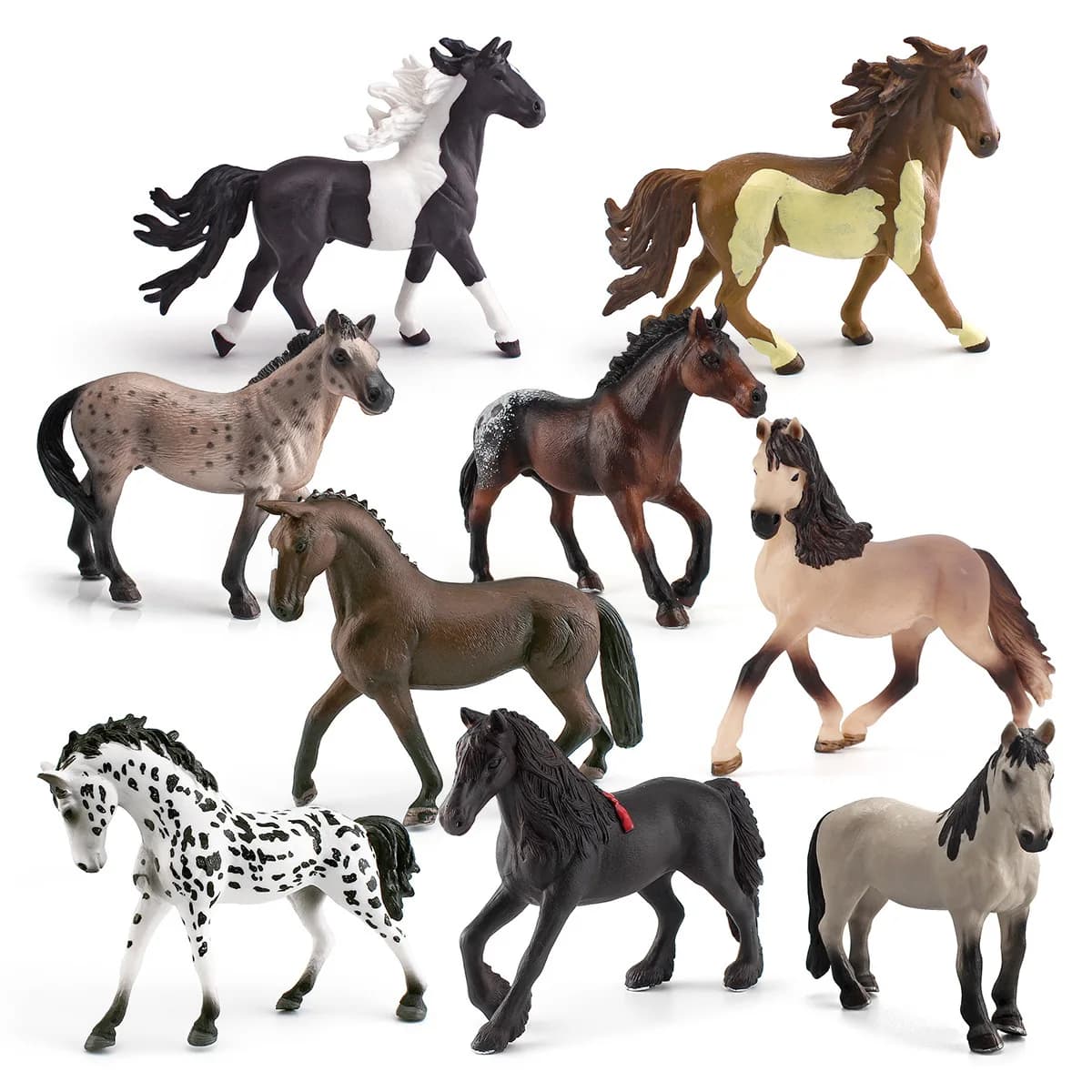 Mini Appaloosa Tennessee Walking Horse Pinto Stallion Model Realistic Wild Animal Figurine Desktop Decoration Ornament - image 3