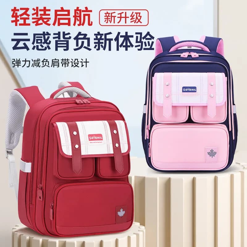 Back Protection Backpack for Grades 1-7,School Bag for Elementary Middle School Students,Ergonomic Kids Bookbag,Back to School