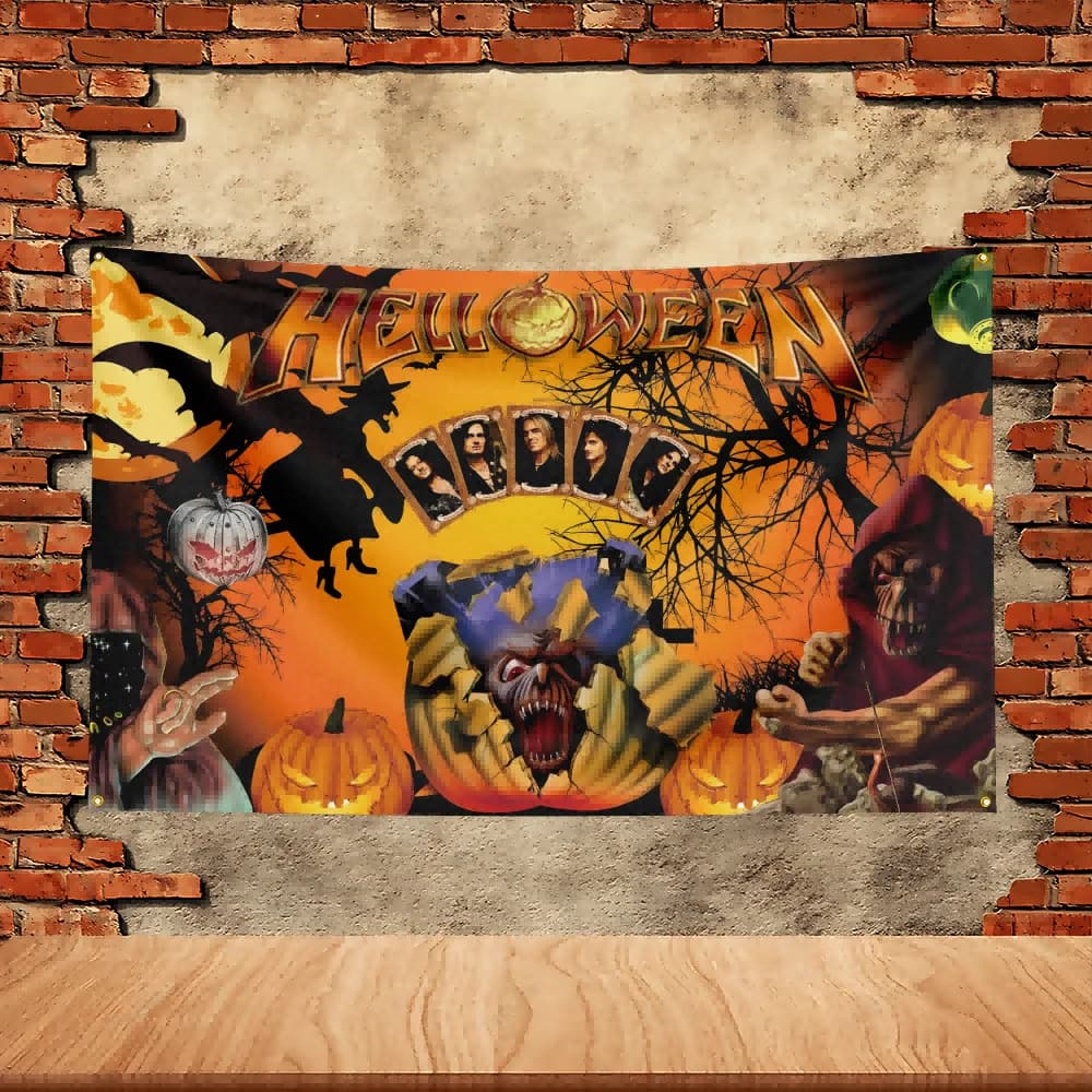 90X150ft Helloween Band Party Flag Polyester Printed Flag Banner Tapestry for Garden Garage Decoration Concert Flag - image 6