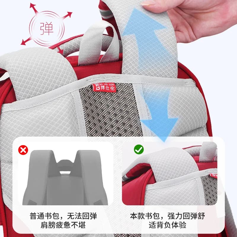 Back Protection Backpack for Grades 1-7,School Bag for Elementary Middle School Students,Ergonomic Kids Bookbag,Back to School - image 4