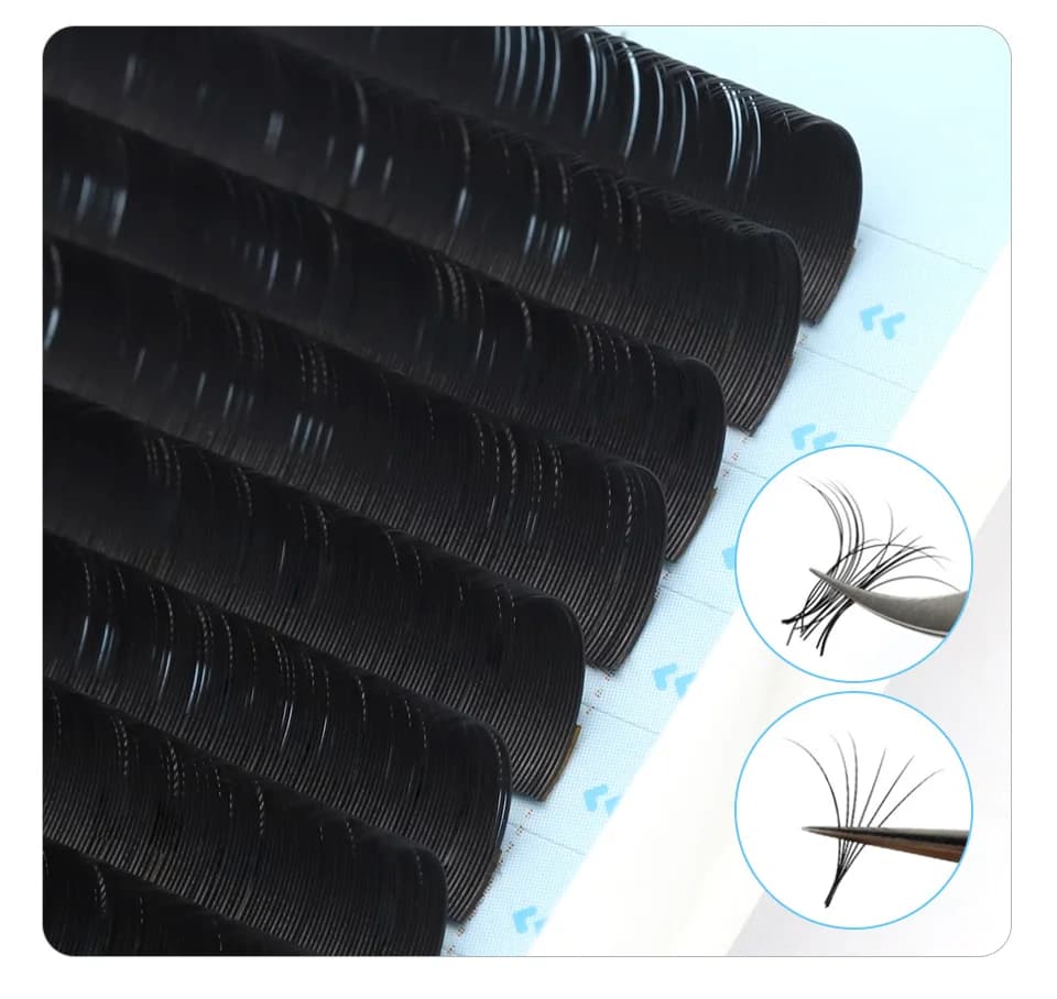 10 Cases False Mink Eyelash Extensions 8-25mm Individual Silk Eyelashes maquiagem cilios for Professionals Makeup Volume Lashes - image 3