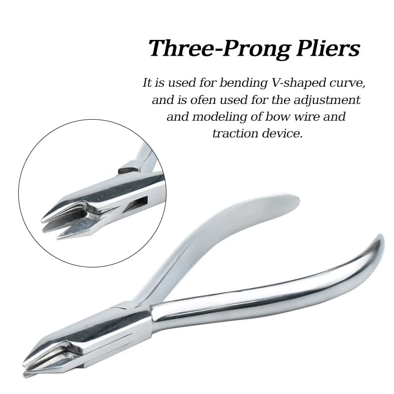 Dental Orthodontic Three Jaw Plier Three-Prong Forcep for Shaping and Bending Steel Wire Dentistry Clinic Supplies - image 3