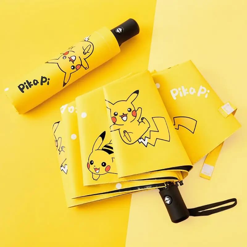 Hot Sale Pikachu Automatic Folding Umbrella Dual Use for Sun Rain UV Protection Ins Style Portable Parasol for Female Students - image 6