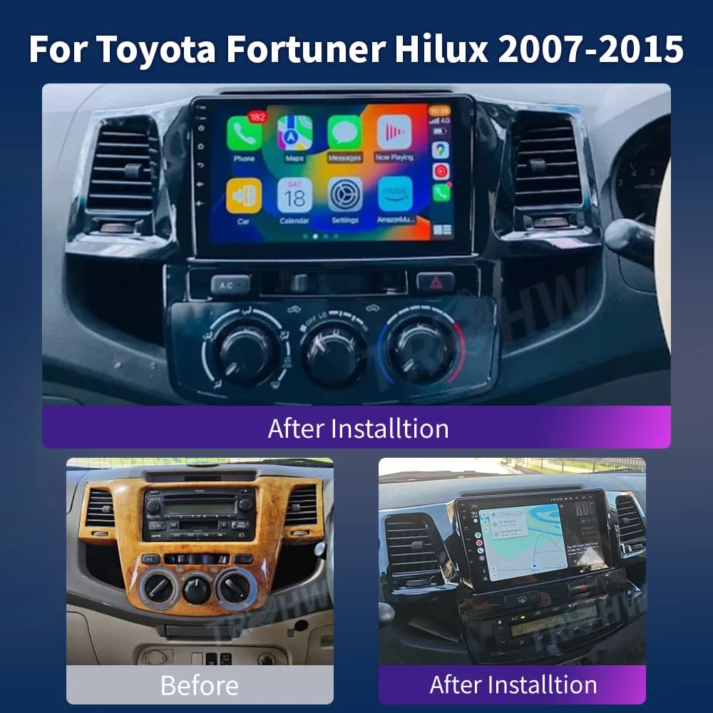 For Toyota Fortuner HILUX Revo Vigo 2007-2015 Multimedia Video Player Stereo GPS Android 16 2din Carplay Car Radio - image 3