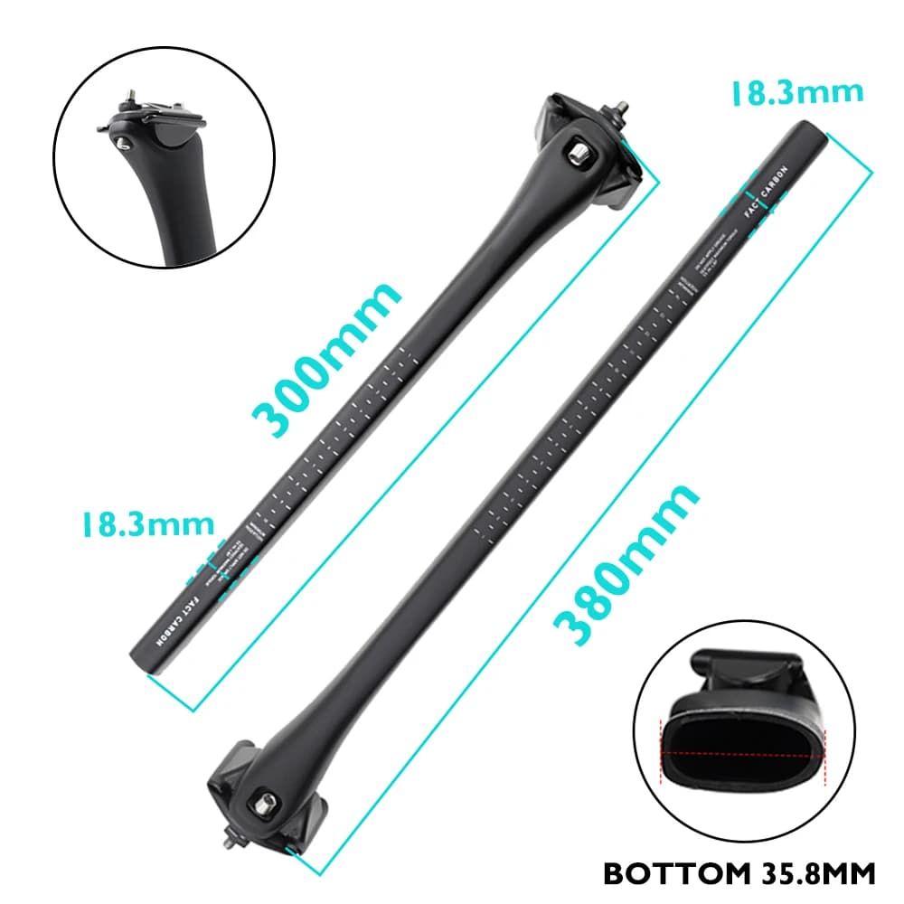 Carbon Seatpost for SL8 Road Bike 300mm/380mm Length Black Matte Lightweight Bicycle Seat Post - image 6