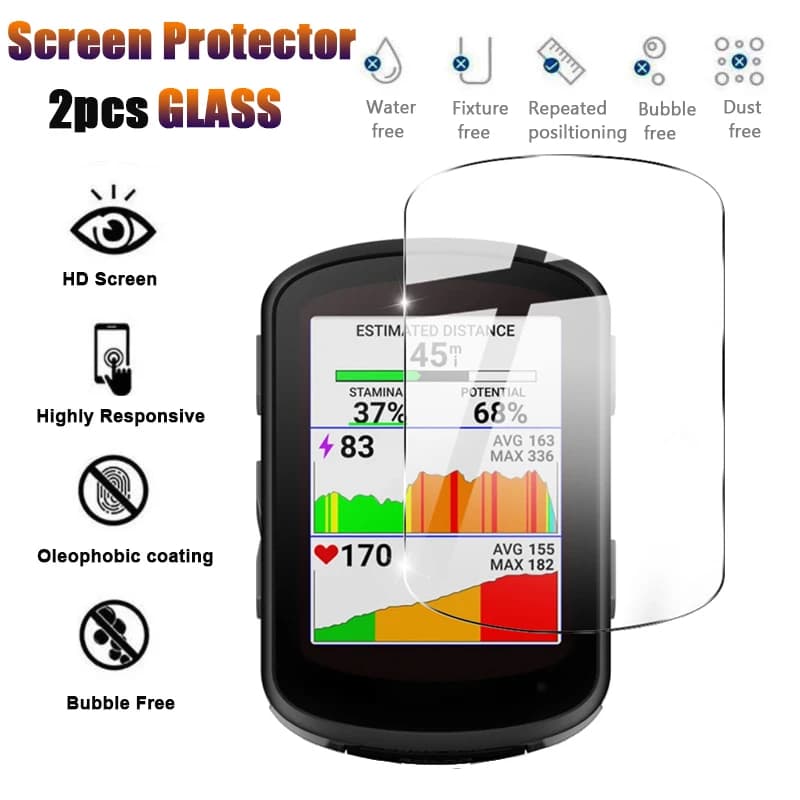 2PCS Tempered Glass For Garmin Edge 540 840 Screen Protector Protector glass For Edge 840 Protective Film