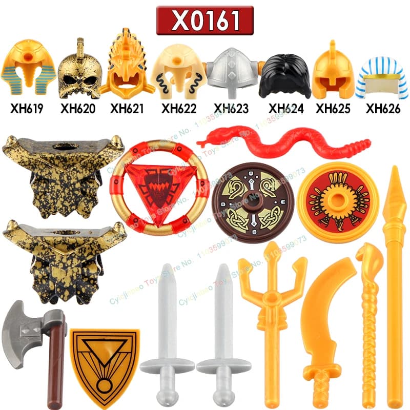 Medieval Time Knight Warrior Roman Soldier Weapon Armor Helmet Building Blocks Figures Accessories Toys For Children - image 3