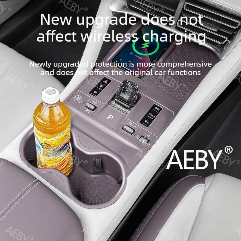 For BYD Seal U DM-i 2025-2026 Center Console Tray,Car Center Console Organizer,Protector,Waterproof Wireless Charging Pad - image 3