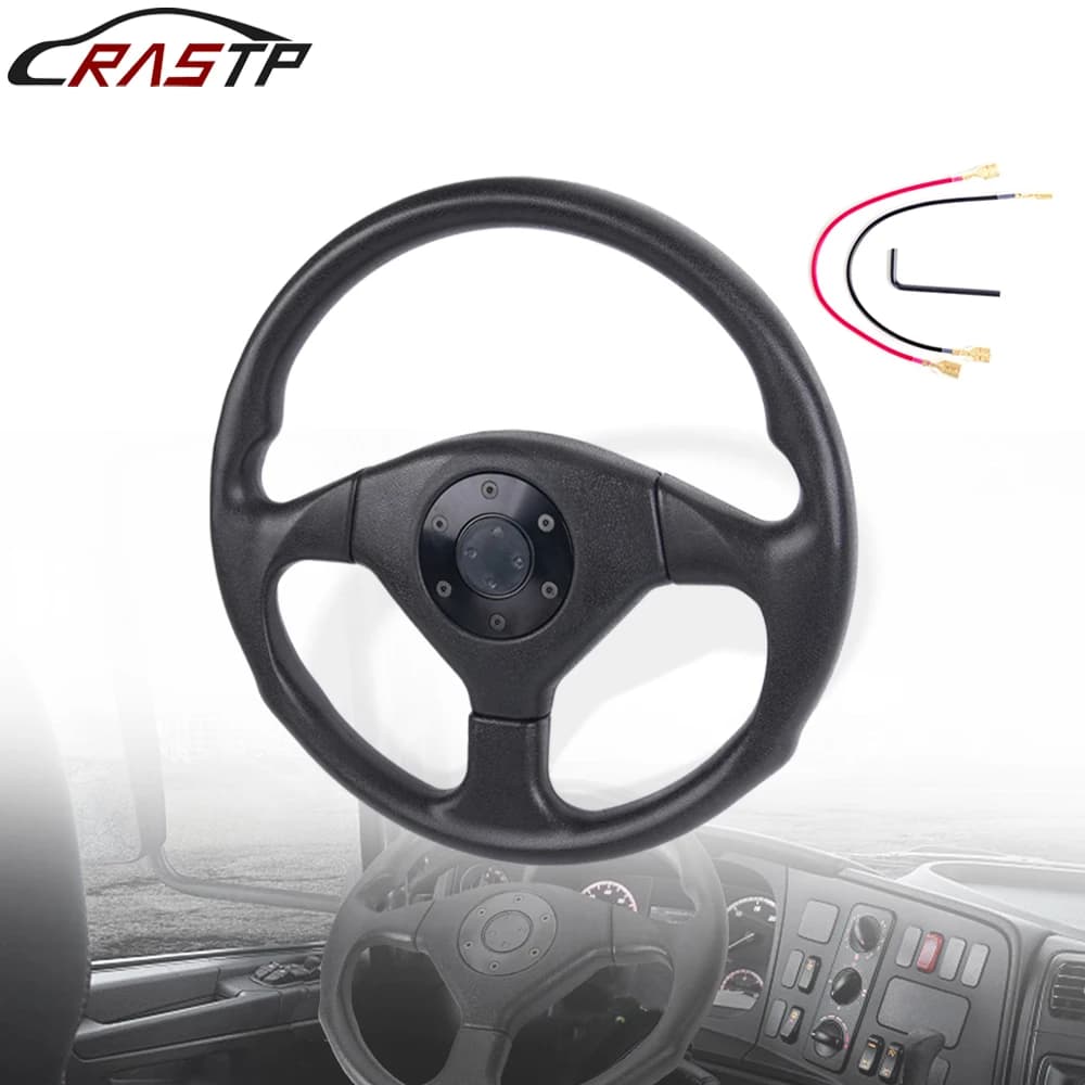 RASTP-Universal 36CM Racing Steering Wheels 14 Inch PU Racing Kart Steering Wheel Car Modification Accessories RS-STW079