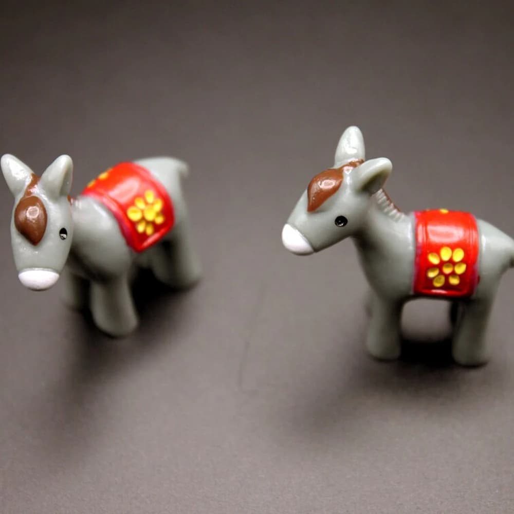 5Pcs Resin Mini Donkey Miniatures, Animal Figurines Fairy Garden Ornament, Micro Landscape DIY Craft Decoration - image 4