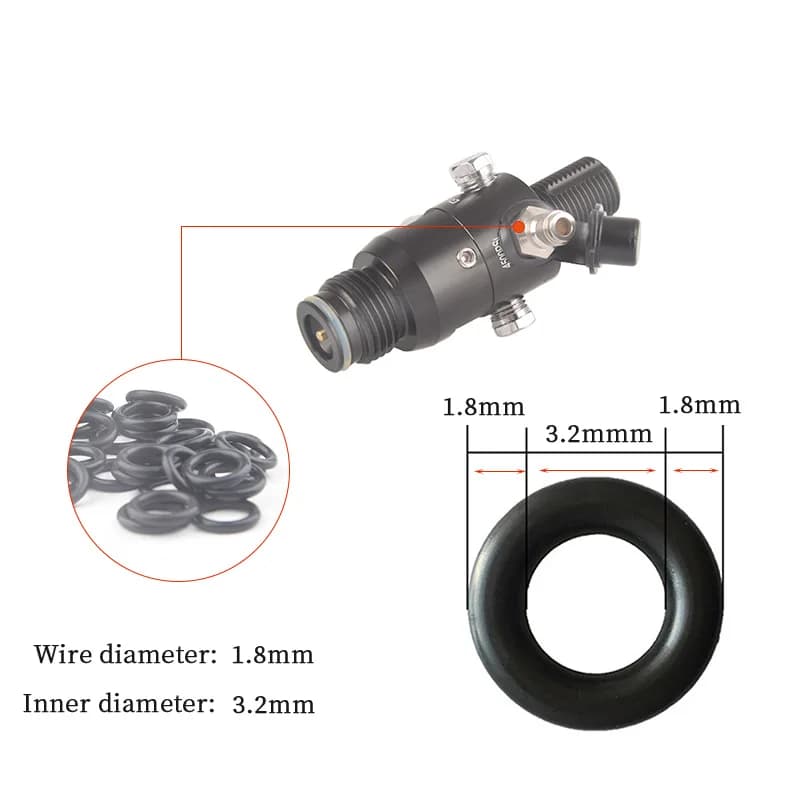 PCP 15PCS/30PCS Air Tank Valvula Reguladora O Ring Set Kit Oring Gas Cylinder Valve Joint Torique Silicone Ring For Paintball - image 4