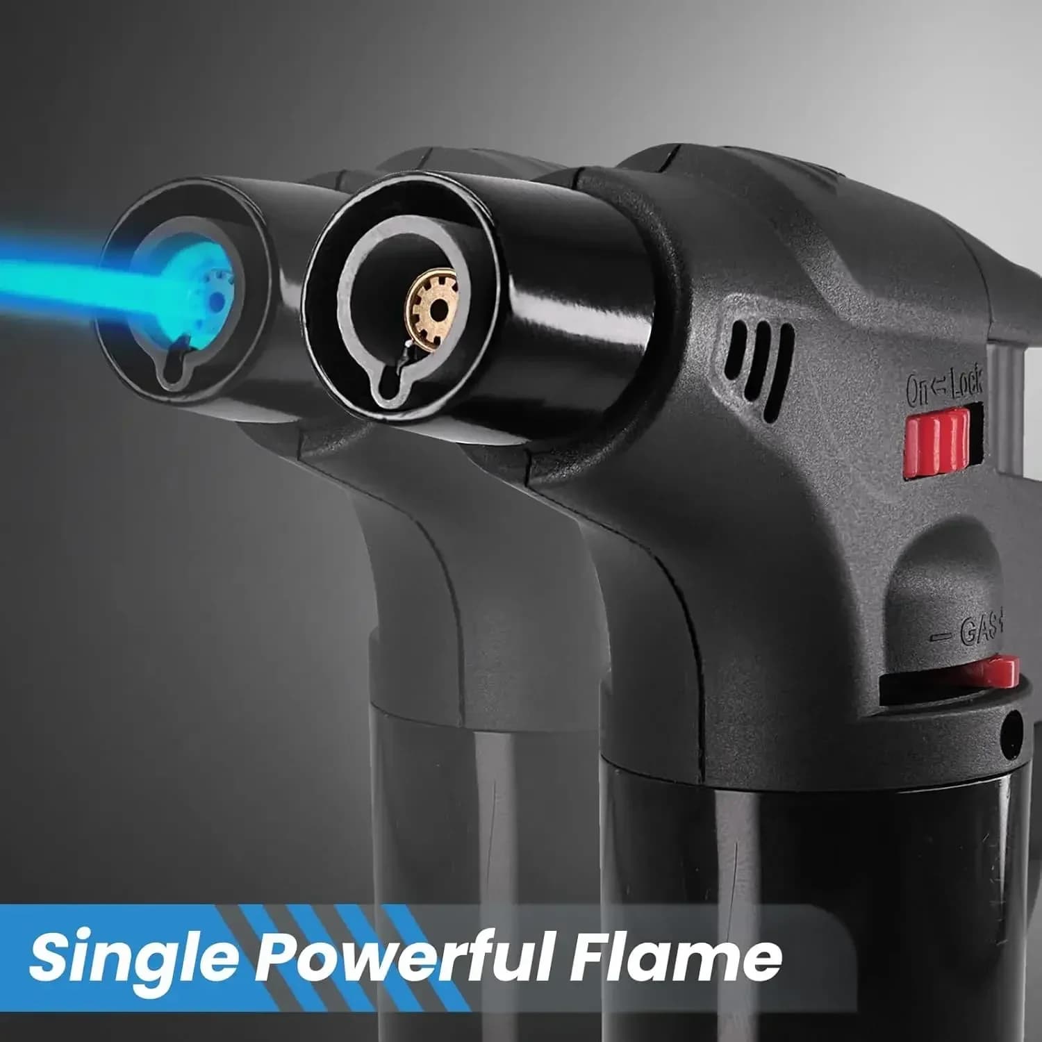 Windproof Large Capacity Inflatable Lighter with Jet Flame Butane Torch Suitable for Candle Camping BBQ Kitchen Outdoor Lighter - image 5