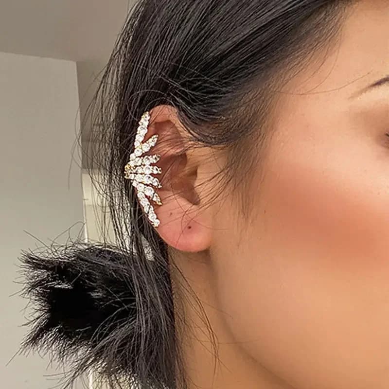 Personalized Full Drill Ear Bone Clip Without Pierced Simple High-end Earrings Jewelry for Women Ins Accessories - image 5