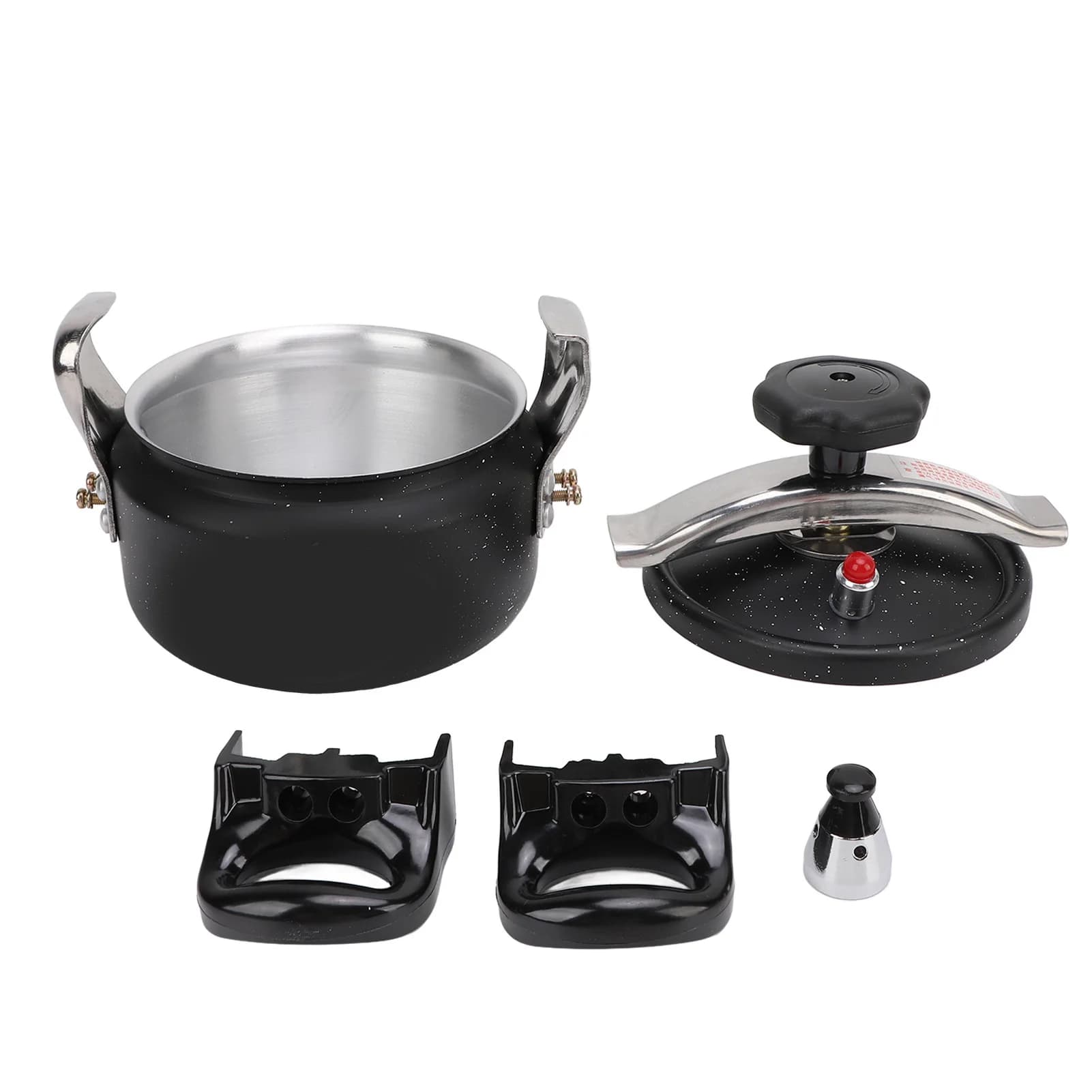 1.5/2/3L Black Pressure Canner, Aluminum Alloy Pressure Cooker, Explosion Proof, Compound Bottom, Multi-Stove Compatible - image 6