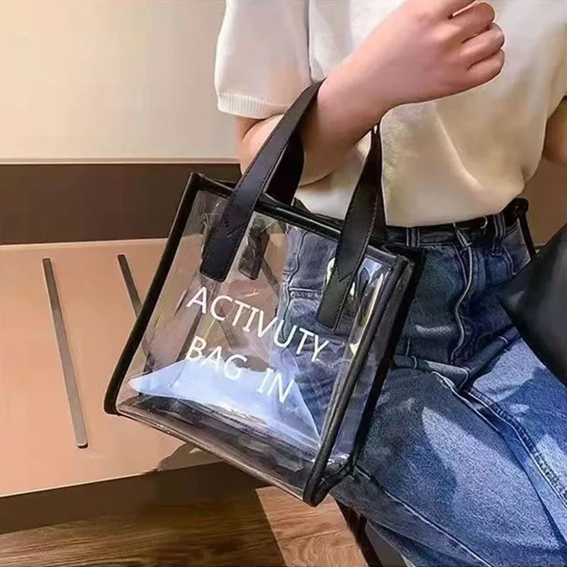 PVC Jelly Bag Women Transparent Handbags Summer Beach Clear Shoulder Bags Fashion Crossbody Bags - image 3
