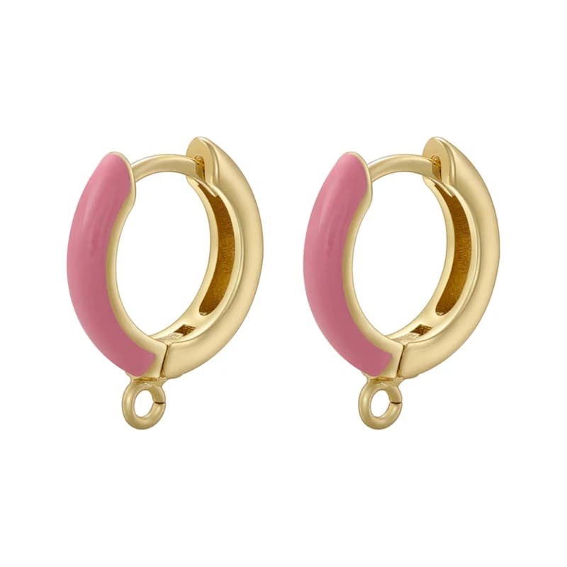 ZHUKOU enamel earrings hooks for Jewelry making 7 colors candy earrings clasp hook Jewelry accessories supplies wholesale VE1176 - image 5
