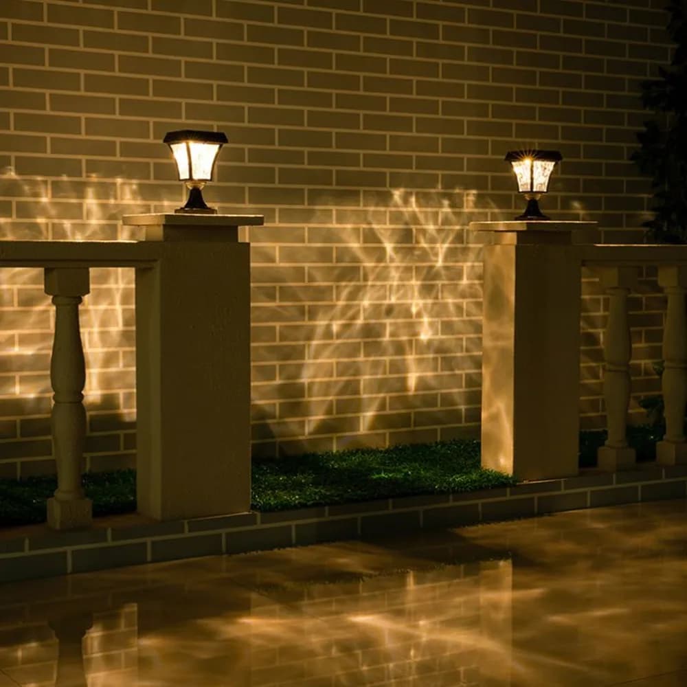 Outdoor Solar LED Post Lamp IP55 Waterproof Garden Fence Light Yard Pillar Lights Gate Fence Wall Courtyard Cottage Solar Lamp - image 6