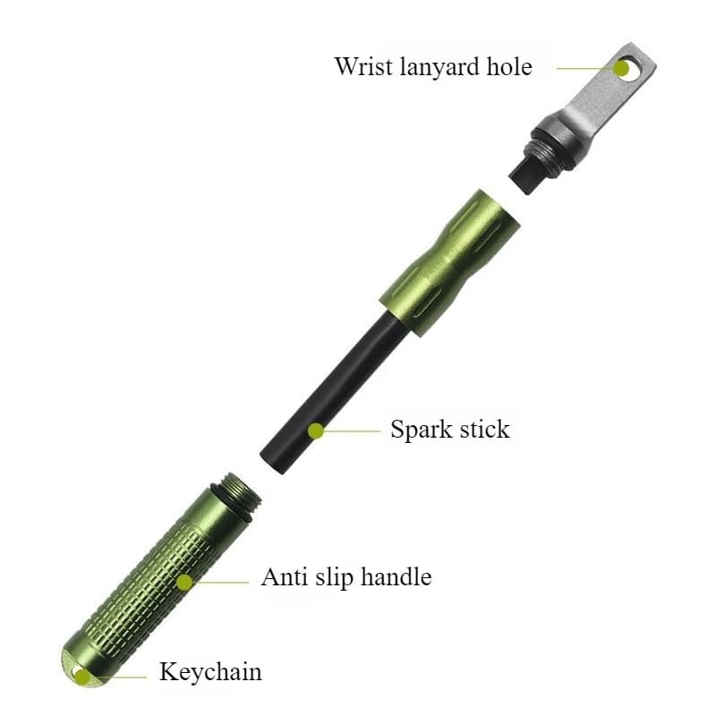Portable Outdoor Survival Windproof and Waterproof Emergency Fire Starter Multifunctional Camping Equipment Fire Rod Tool