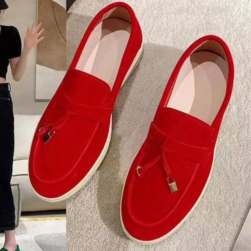 Women Flats 2025 New Trend Spring Autumn Platform Suede Loafers Casual Ladies Walking Non Slip Chaussure Femme Scarpe Da Donna - image 4