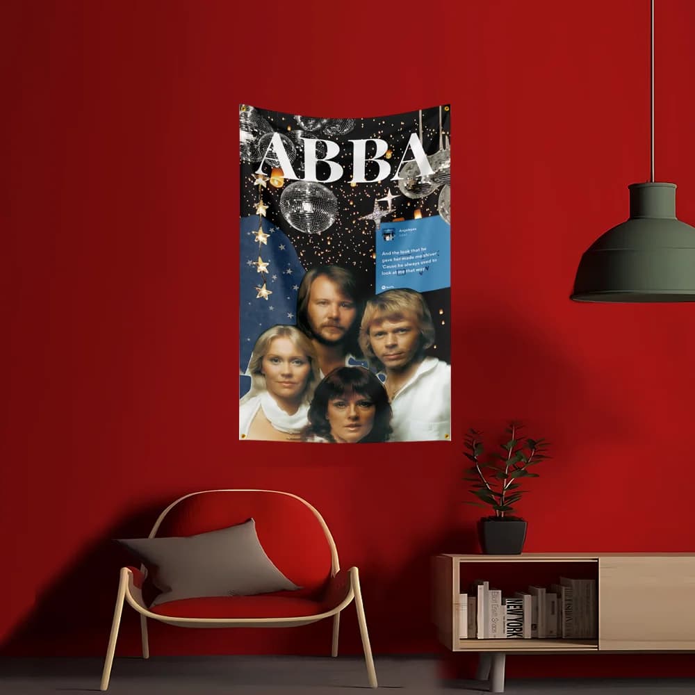 3x5 Ft ABBA Band Concert Flag Polyester Printed Cars Flags Banner Tapestry for Room Garage Decor Concert Flag - image 3