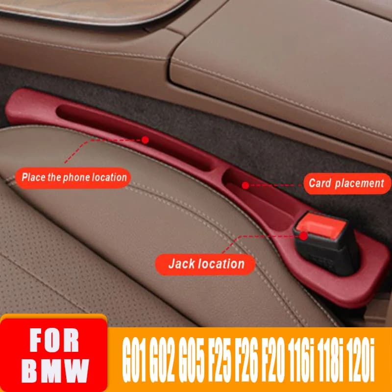 1 Pair Car Seat Gap Filling Storage Leak-proof Dustproof Sealing Strip For BMW G01 G02 G05 F25 F26 F20 116i 118i 120i Accessorie