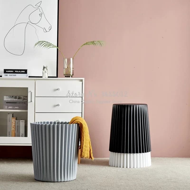 New Wrinkle Plastic Coffee Table,Macaroon Color,Living Room Side Table,Bedside Round Table,Creative Stool,Cake-shaped Home Decor - image 5