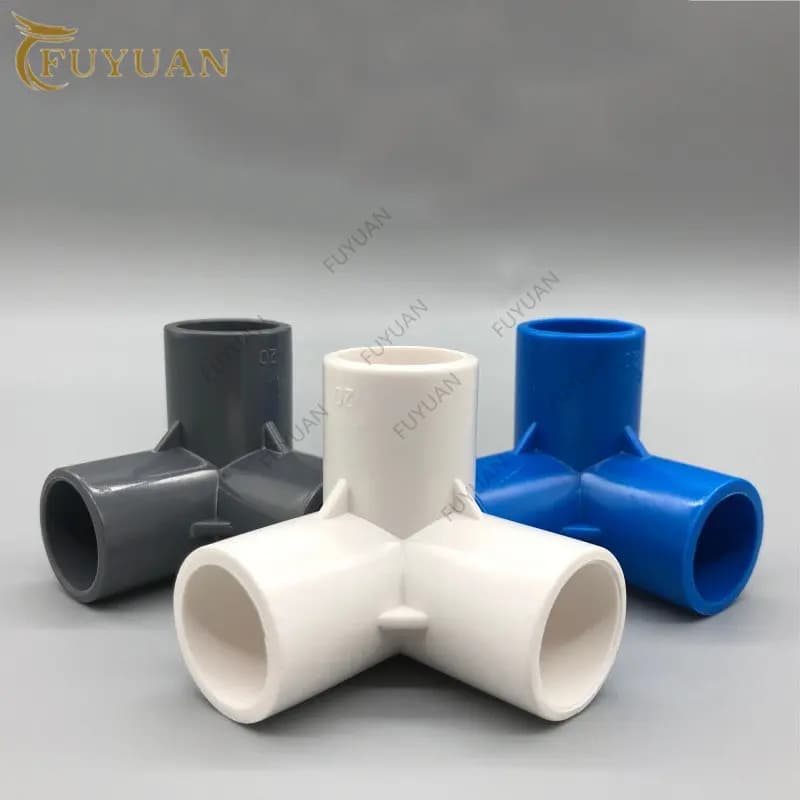 1pcs 20~50mm PVC Pipe Connector Fittings Garden Irrigation Water Tube Fittings PVC 3 Way Connectors Plastic Tube Joint Adapter - image 3