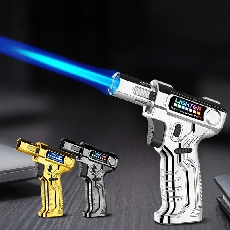 New High-power Spray Gun Gas Lighter Windproof and Refillable Suitable for BBQ Cigar Kitchen Baking and Ignition Tools - image 5