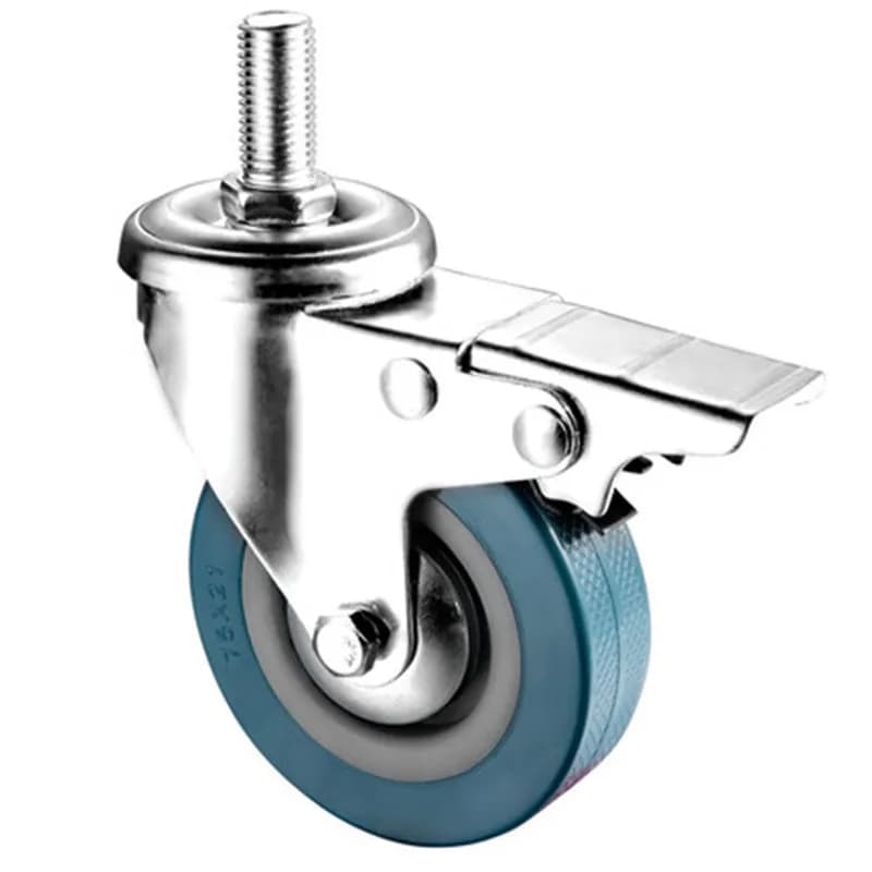 4pcs Heavy Duty 75mm Swivel Castor with Brake Trolley Casters wheels for Furniture - image 3