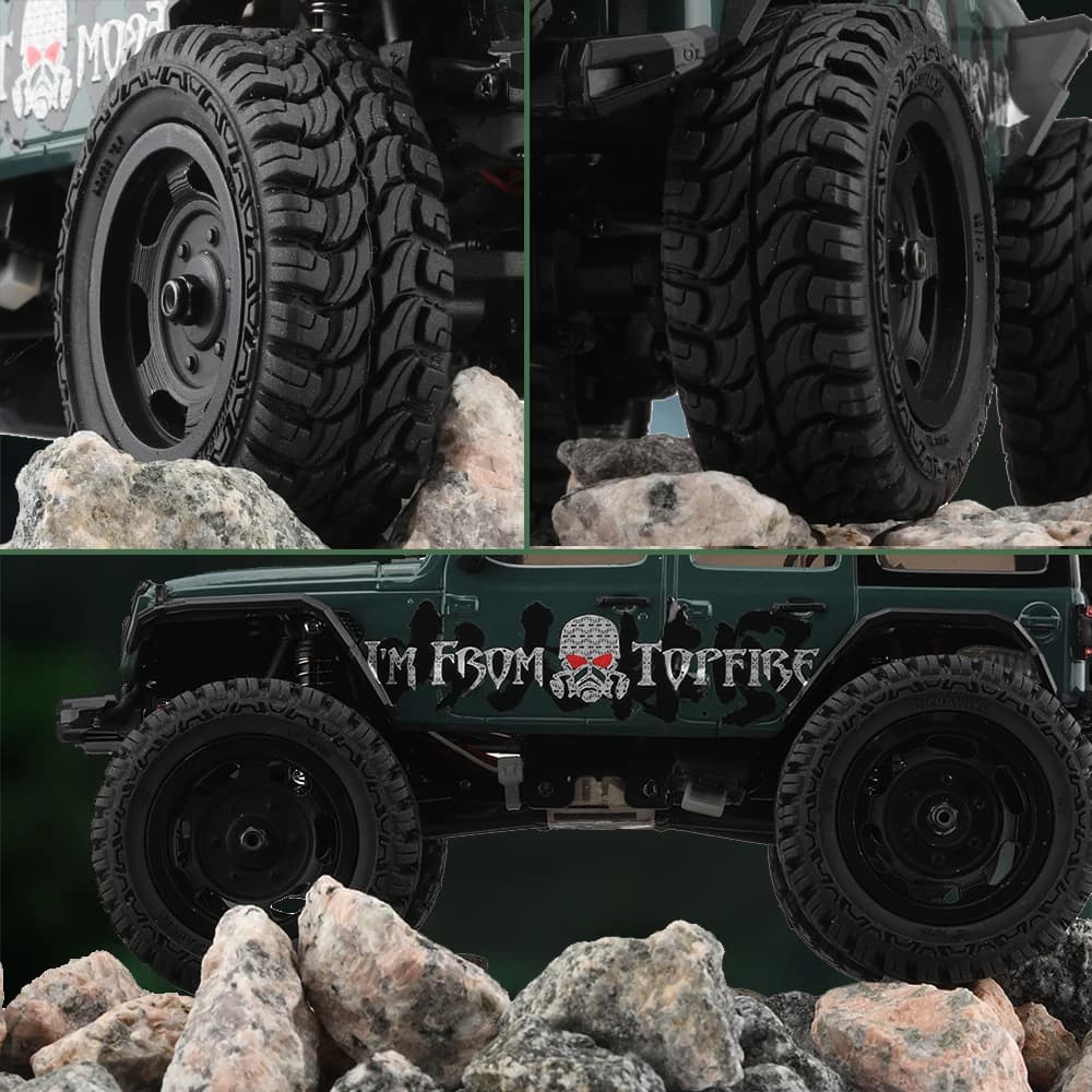 DJ 1.33 Inch Mud Rain Forest Crawler Tire M/T with Sponge Foam Liner for TRX-4M Bronco Fcx24 1/18 1/24 RC Car Wheel Upgrade Part - image 6