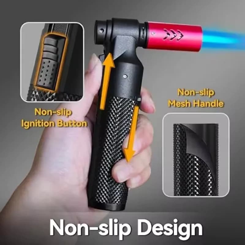 HONEST Metal High Temperature Flame Inflatable Lighter Windproof Jet Flame Cigar Barbecue Jewelry Welding Outdoor Lighter - image 3