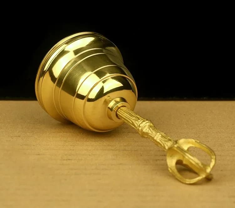 Chinese Vintage Brass Fengshui Tibetan Buddhist Bell Vintage Home Decor Metal Handicraft - image 3