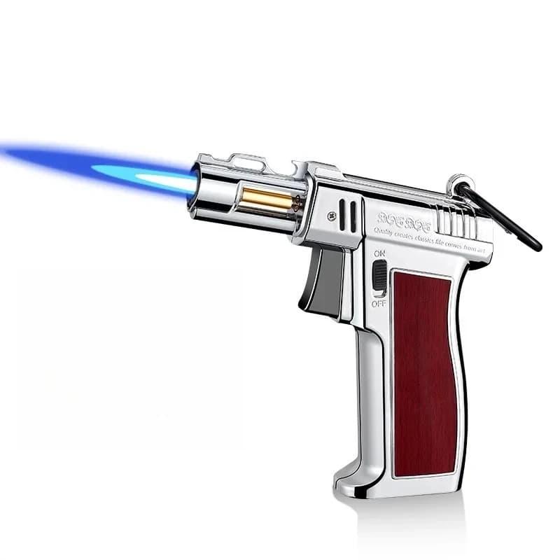 New Outdoor High Firepower Spray Gun Lighter Windproof Jet Flame Pendant Welding Gun Barbecue Cigar Camping Kitchen Lighter - image 4