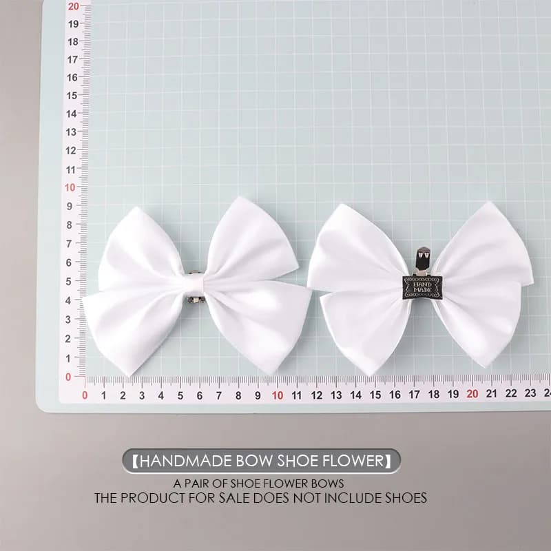 9-color detachable shoe bow  satin shoe flower hair clips Bridal high heels accessory ballerinas bows charm red bow - image 6