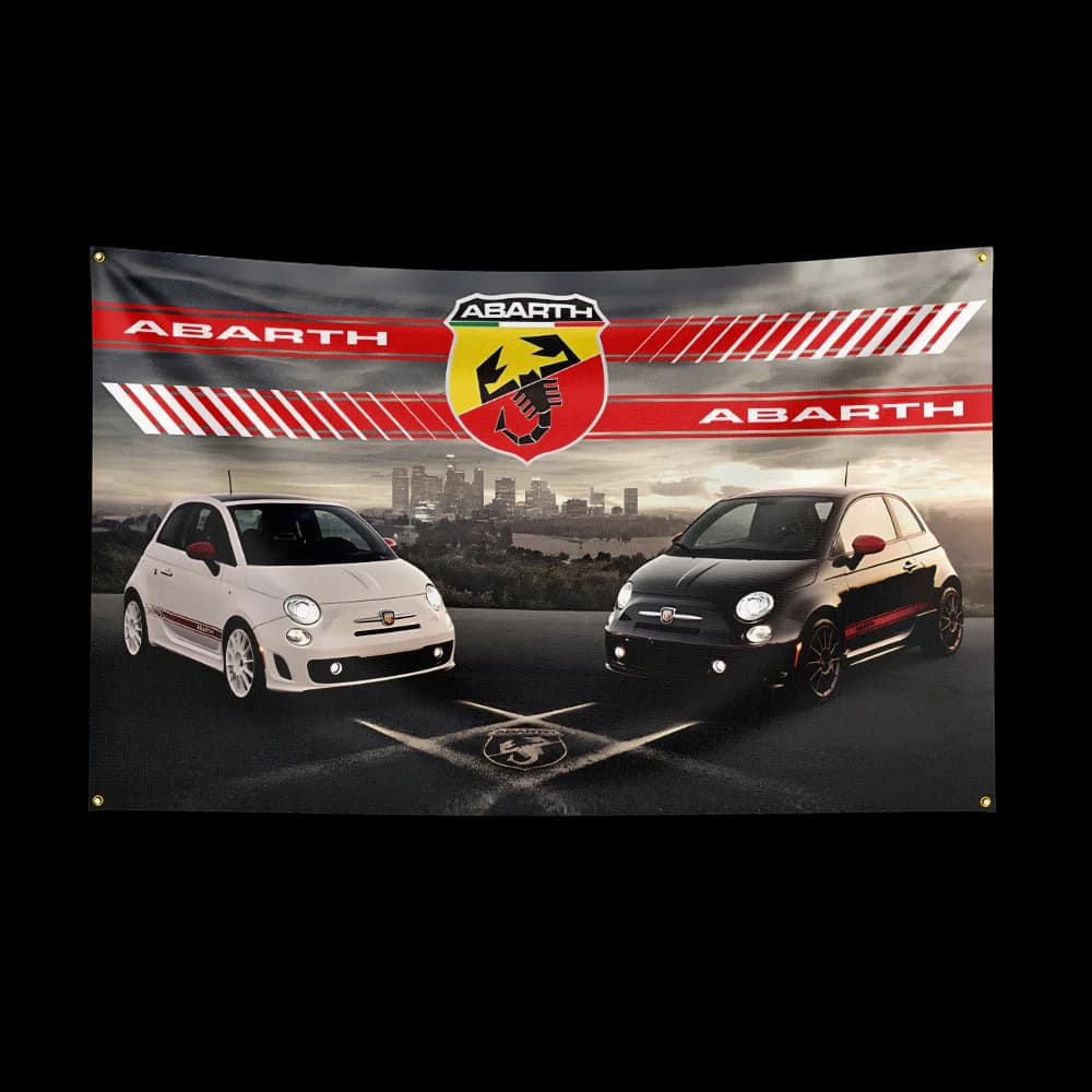 A-AbarthS Car Flag Banner 3x5ft Polyester with Brass Grommets HD Printing Exhibition, Racing, Car Fans, Porch, Garage Decoration - image 6